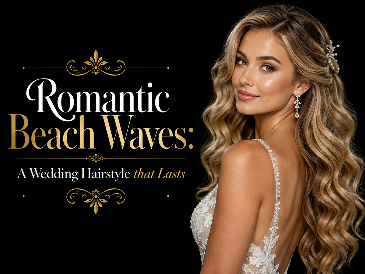 Romantic Beach Waves: A Wedding Hairstyle that Lasts