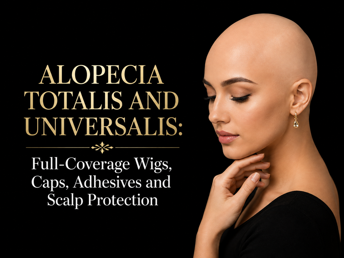 Alopecia Totalis and Universalis: Full-Coverage Wigs, Caps, Adhesives and Scalp Protection