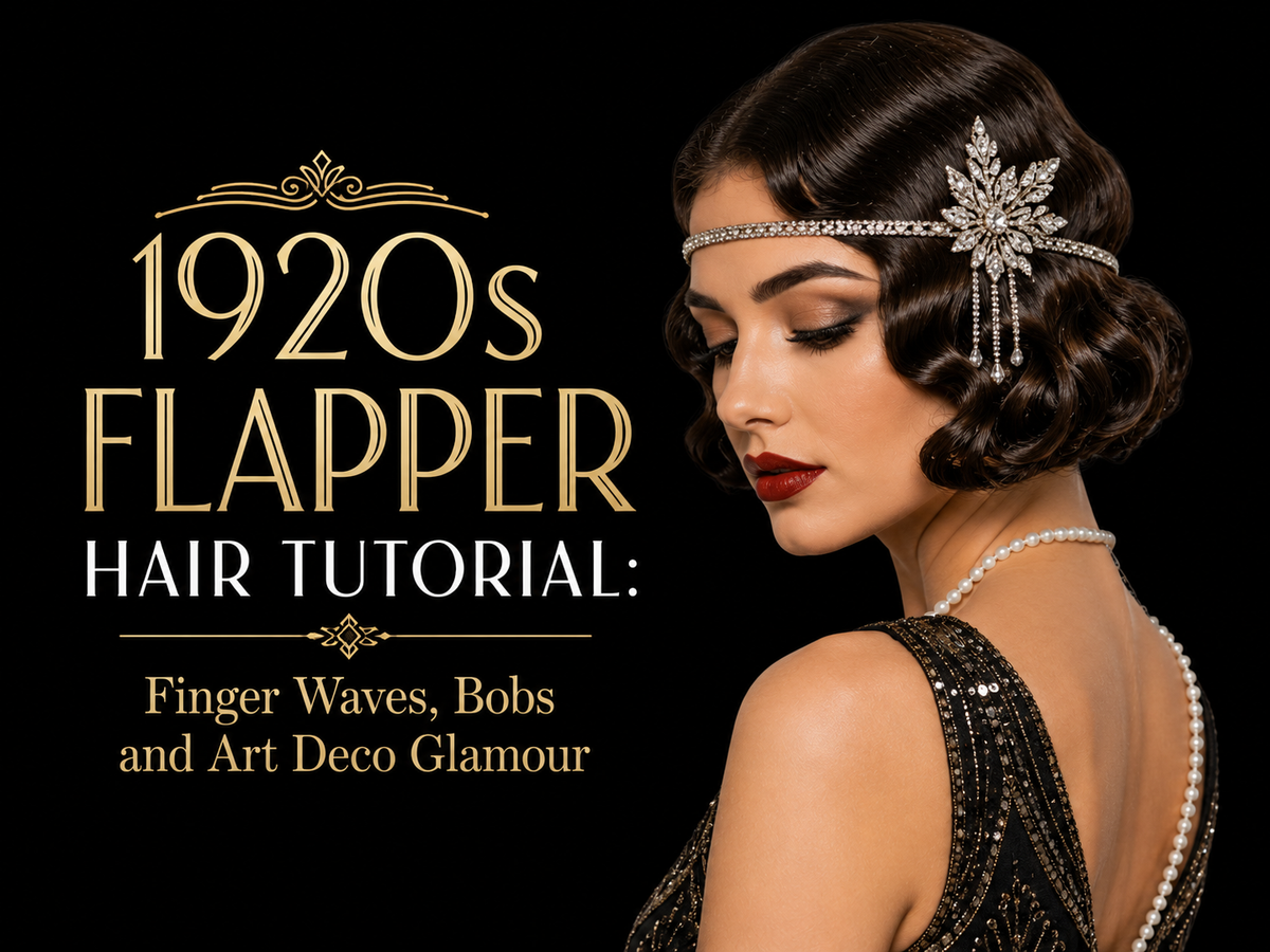 1920s Flapper Hair Tutorial: Finger Waves, Bobs and Art Deco Glamour