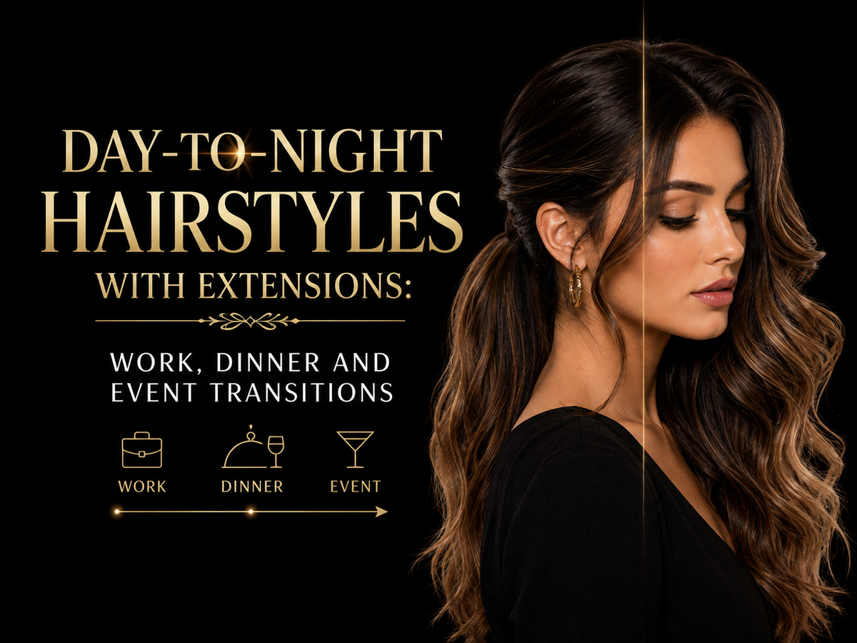 Day-to-Night Hairstyles with Extensions: Work, Dinner and Event Transitions