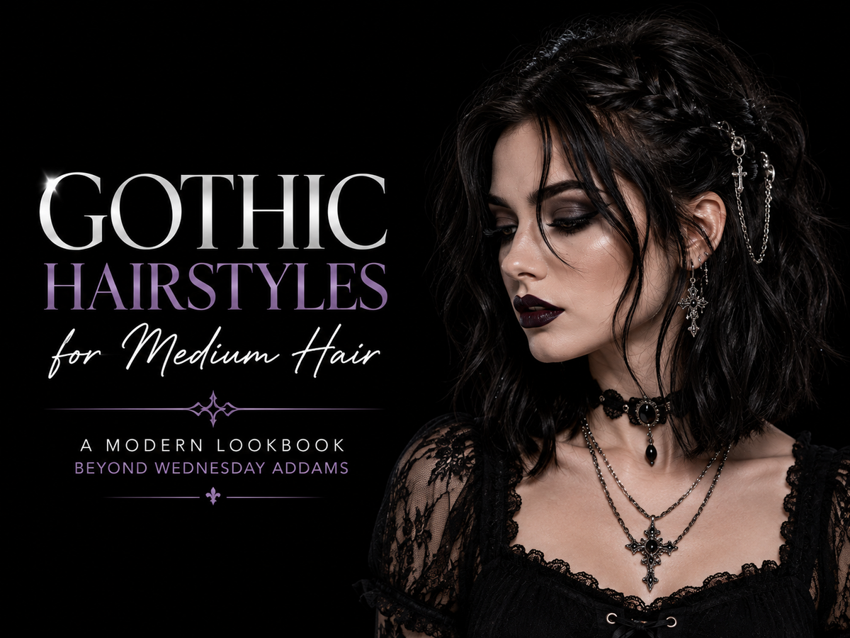 Gothic Hairstyles for Medium Hair: A Modern Look book Beyond Wednesday Addams