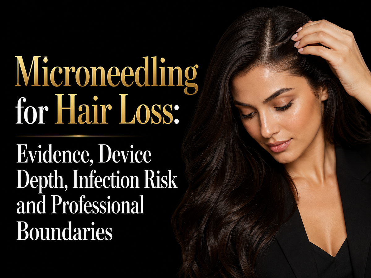 Microneedling for Hair Loss: Evidence, Device Depth, Infection Risk and Professional Boundaries