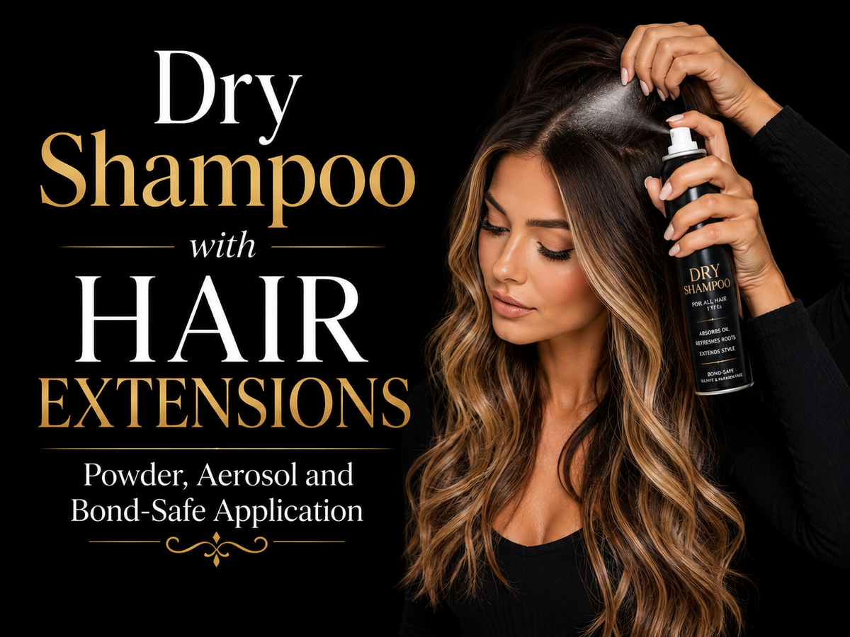 Dry Shampoo with Hair Extensions: Powder, Aerosol and Bond-Safe Application