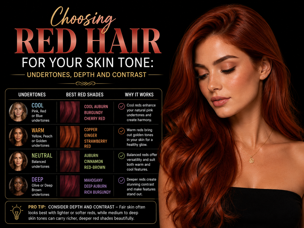 Choosing Red Hair for Your Skin Tone: Undertones, Depth and Contrast