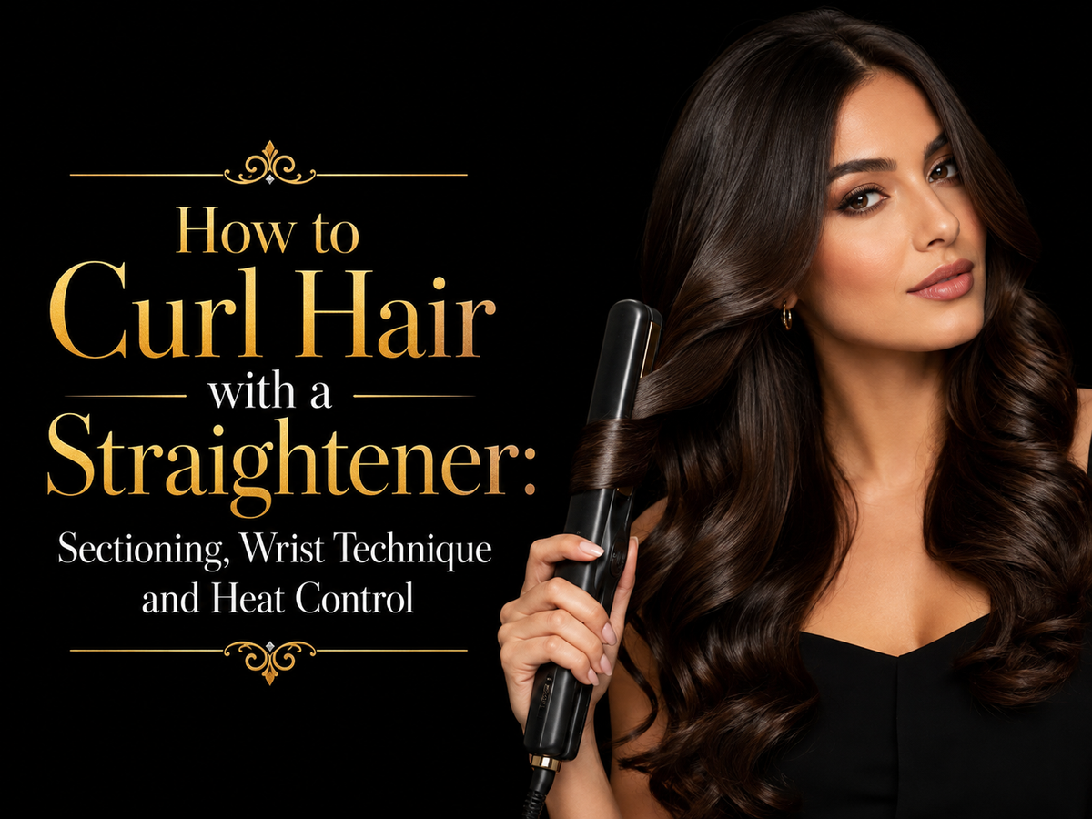 How to Curl Hair with a Straightener: Sectioning, Wrist Technique and Heat Control