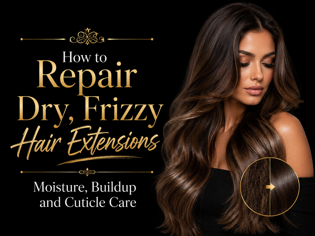 How to Repair Dry, Frizzy Hair Extensions: Moisture, Buildup and Cuticle Care