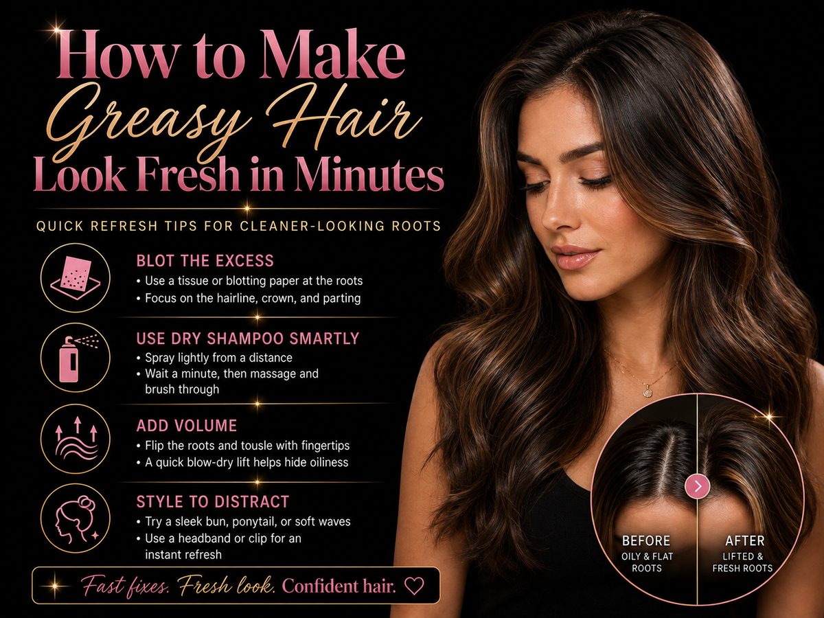 How to Make Greasy Hair Look Fresh in Minutes