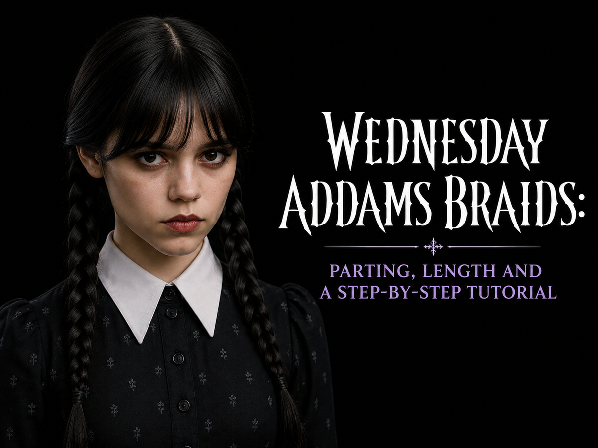 Wednesday Addams Braids: Parting, Length and a Step-by-Step Tutorial