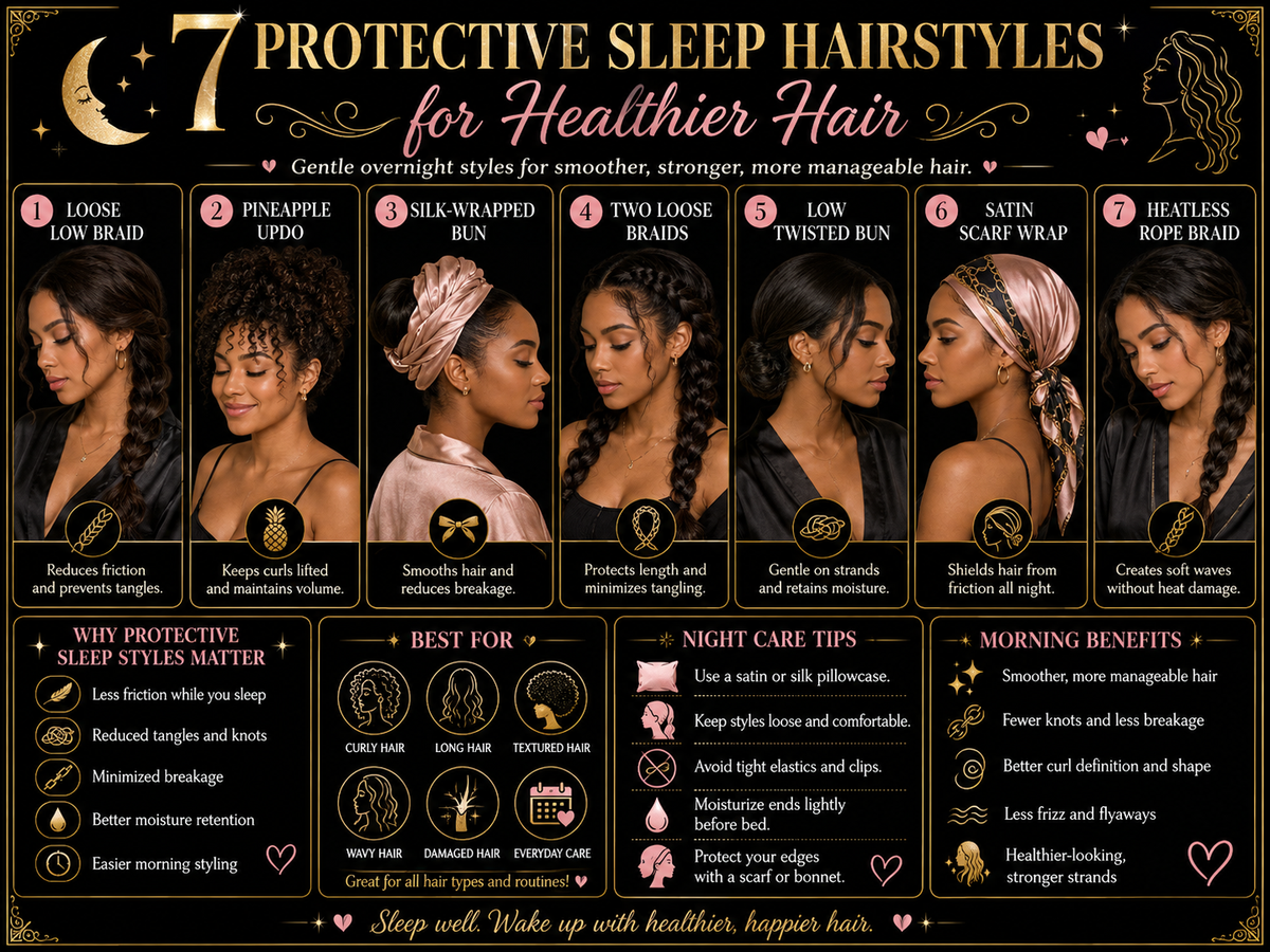 7 Protective Sleep Hairstyles for Healthier Hair