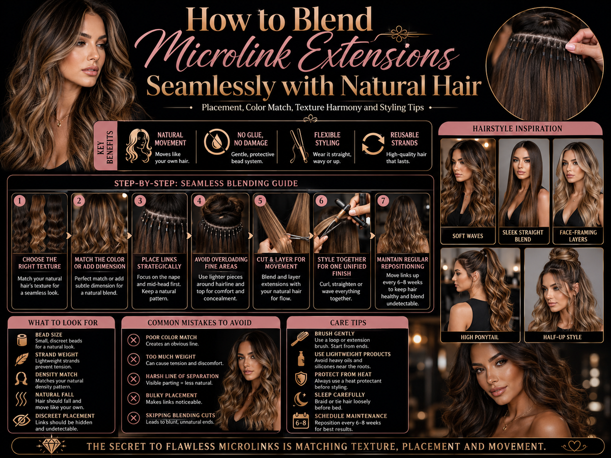 How to Blend Microlink Extensions Seamlessly with Natural Hair
