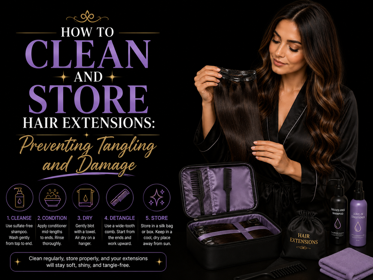 How to Clean and Store Hair Extensions: Preventing Tangling and Damage