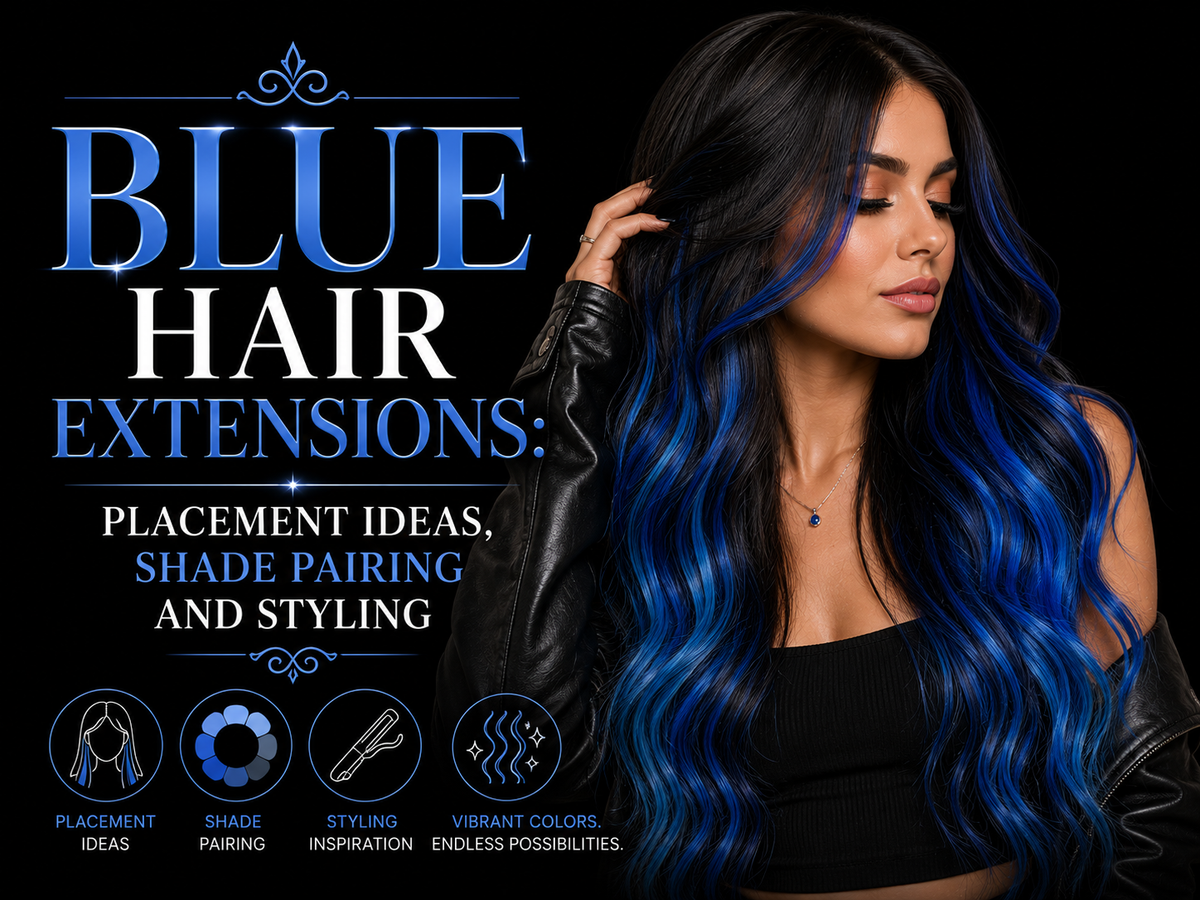 Blue Hair Extensions: Placement Ideas, Shade Pairing and Styling