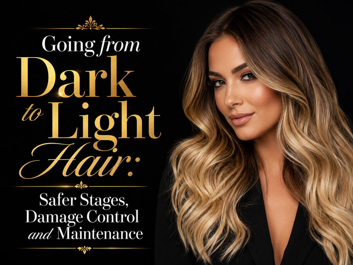 Going from Dark to Light Hair: Safer Stages, Damage Control and Maintenance