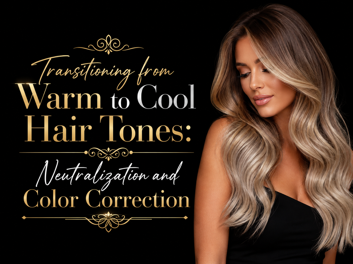 Transitioning from Warm to Cool Hair Tones: Neutralization and Color Correction