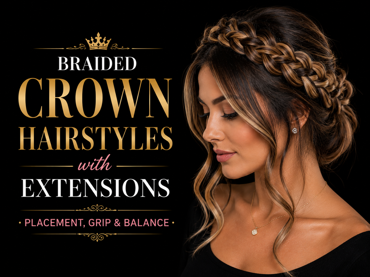 Braided Crown Hairstyles with Extensions: Placement, Grip and Balance