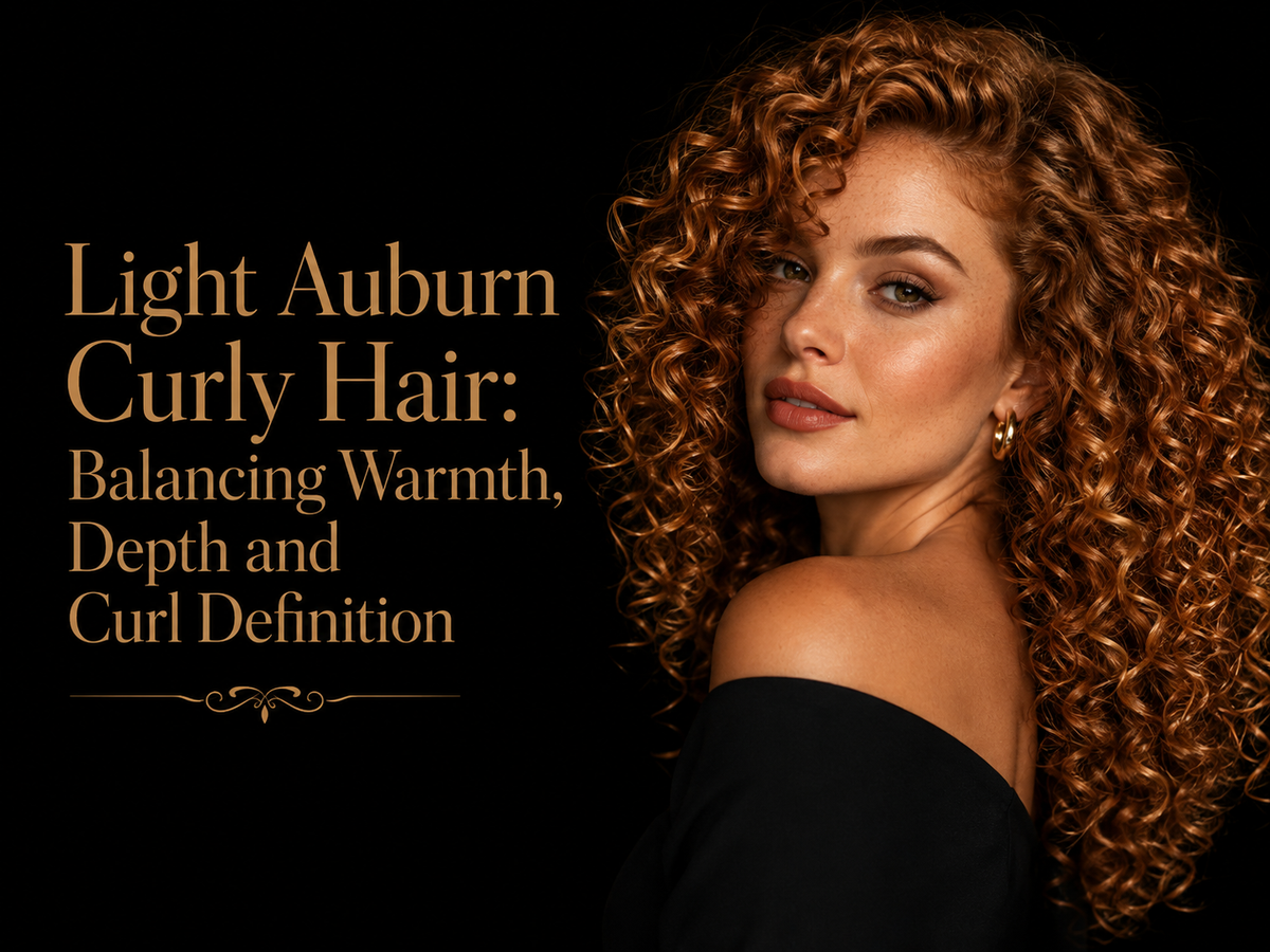 Light Auburn Curly Hair: Balancing Warmth, Depth and Curl Definition
