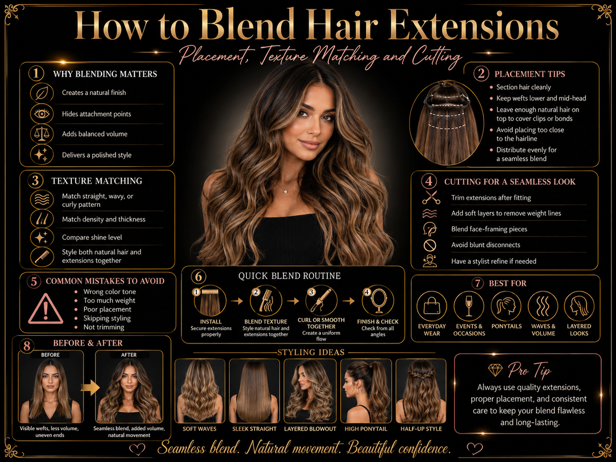 How to Blend Hair Extensions: Placement, Texture Matching and Cutting