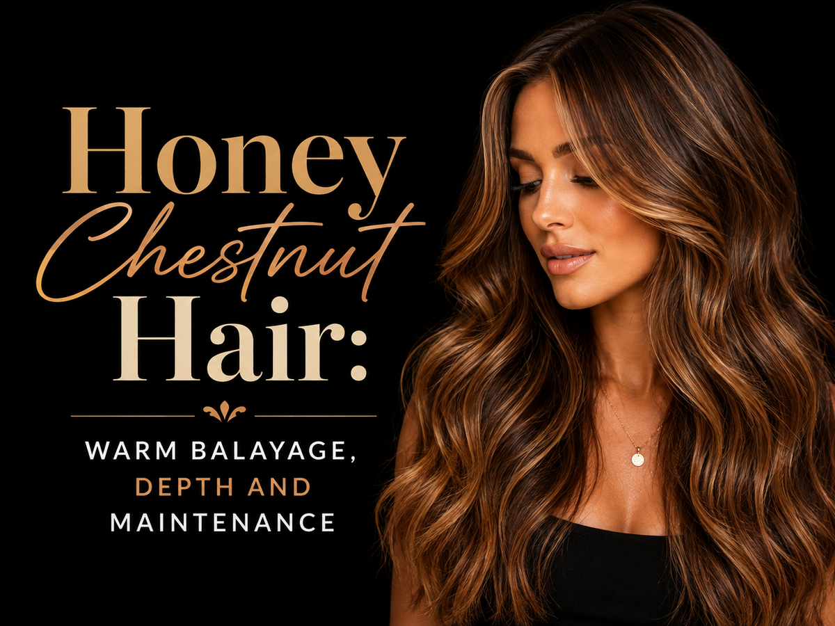 Honey Chestnut Hair: Warm Balayage, Depth and Maintenance