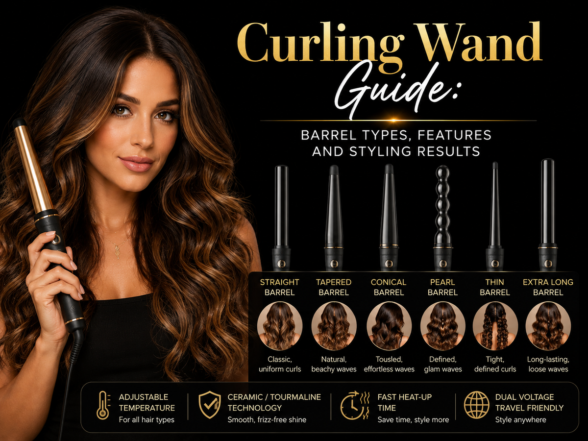 Curling Wand Guide: Barrel Types, Features and Styling Results