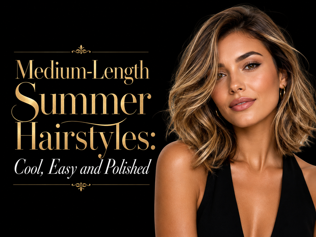 Medium-Length Summer Hairstyles: Cool, Easy and Polished