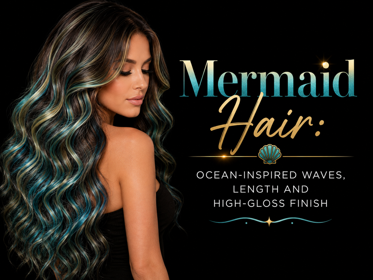 Mermaid Hair: Ocean-Inspired Waves, Length and High-Gloss Finish