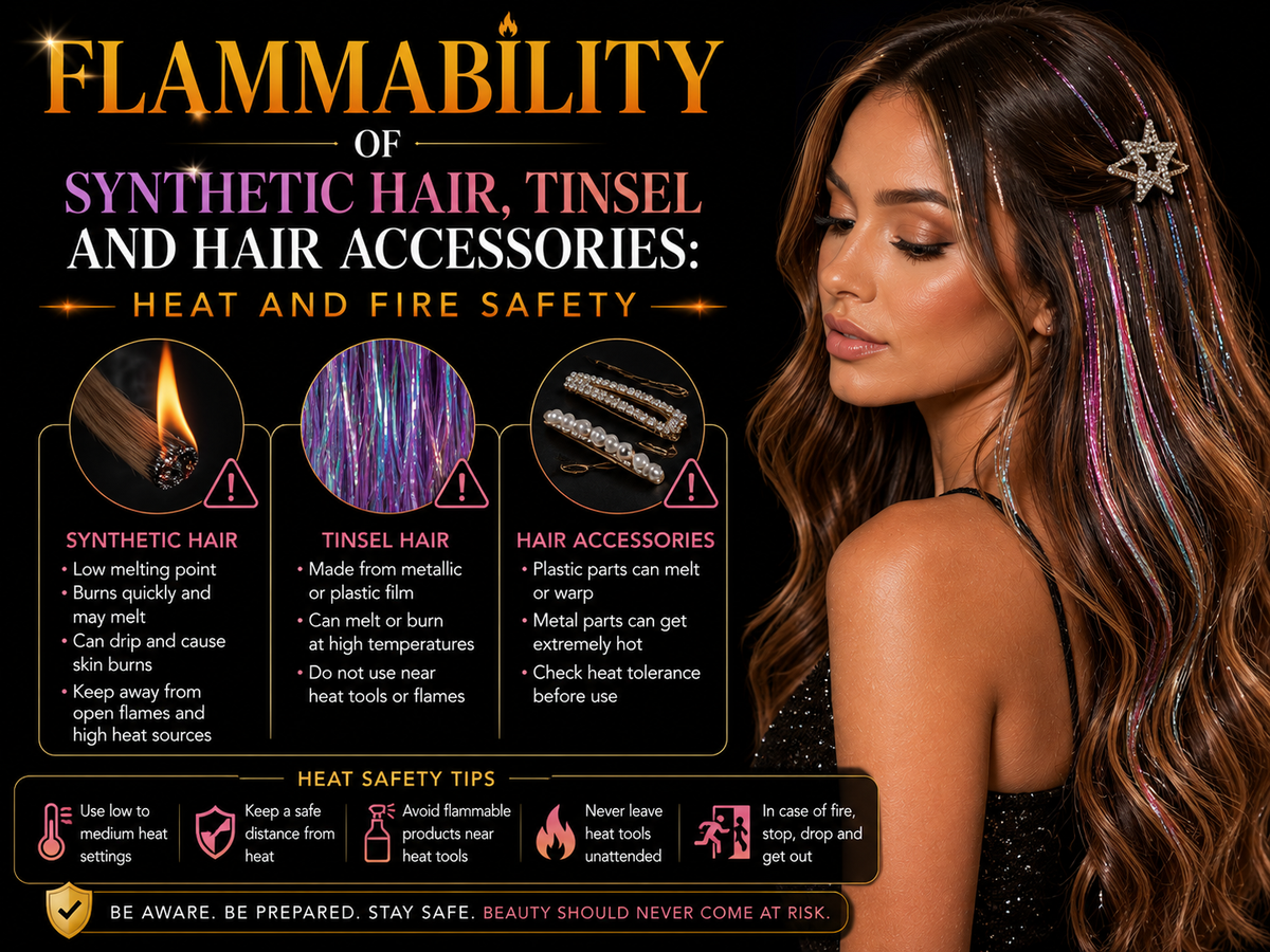 Flammability of Synthetic Hair, Tinsel and Hair Accessories: Heat and Fire Safety
