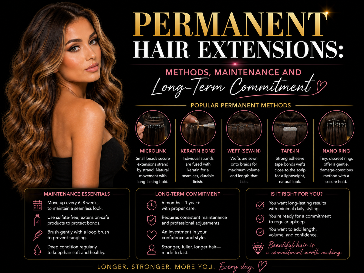 Permanent Hair Extensions: Methods, Maintenance and Long-Term Commitment