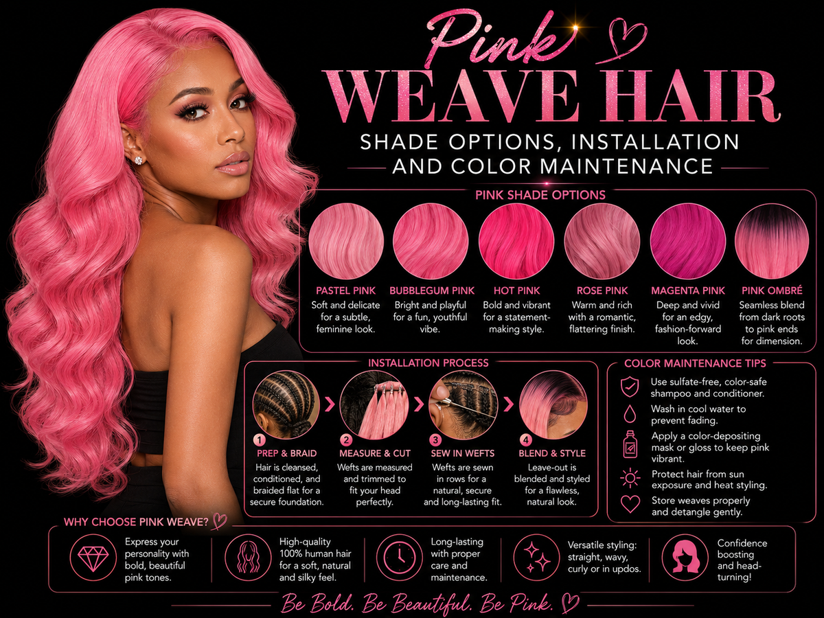 Pink Weave Hair: Shade Options, Installation and Color Maintenance