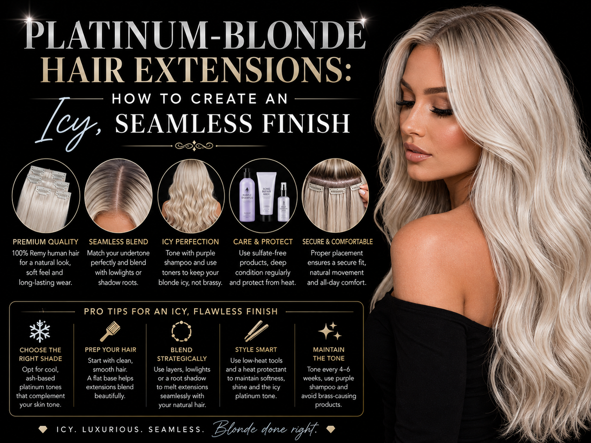 Platinum-Blonde Hair Extensions: How to Create an Icy, Seamless Finish