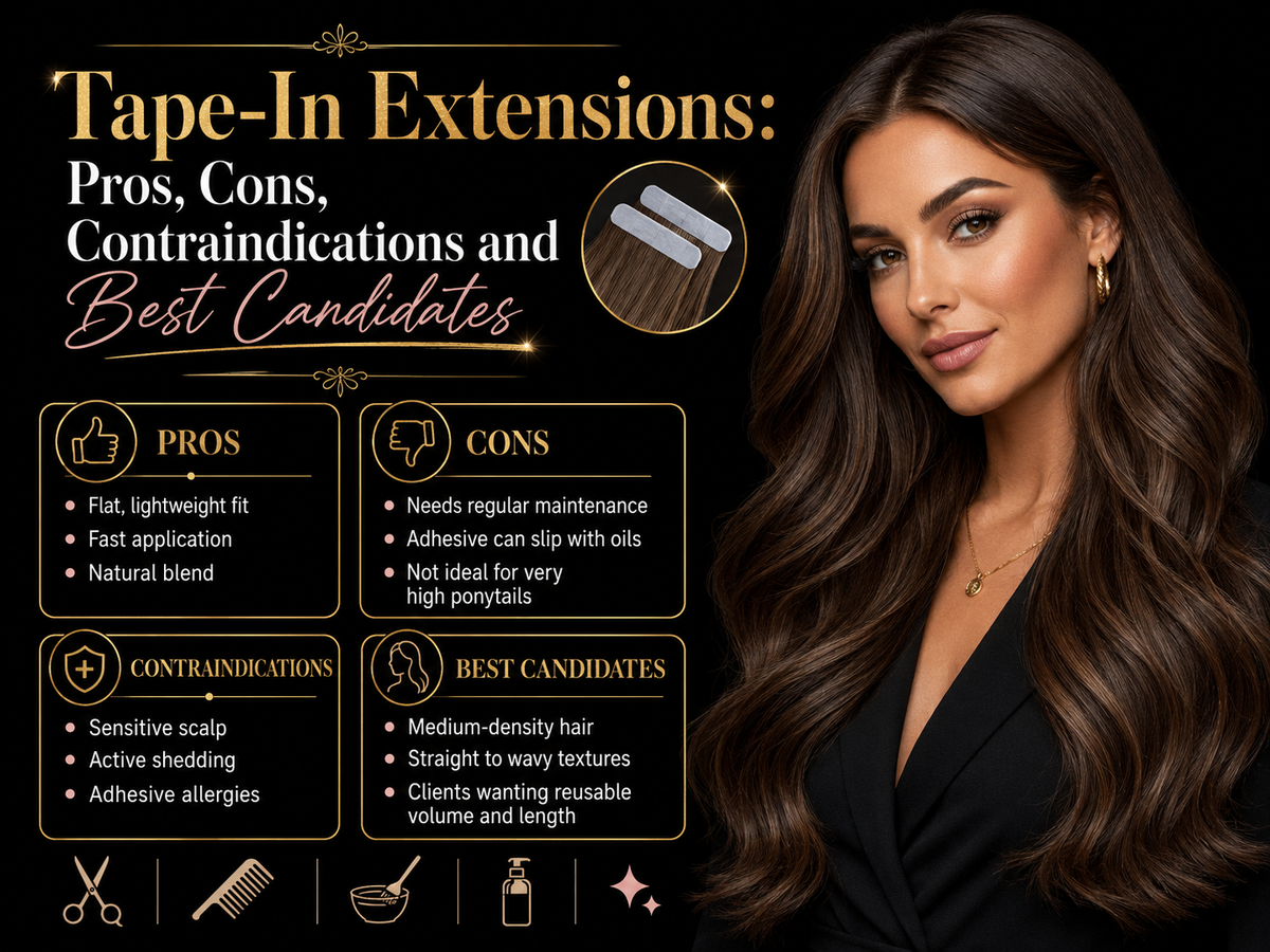 Tape-In Extensions: Pros, Cons, Contraindications and Best Candidates