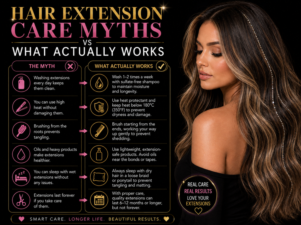 Hair Extension Care Myths vs What Actually Works