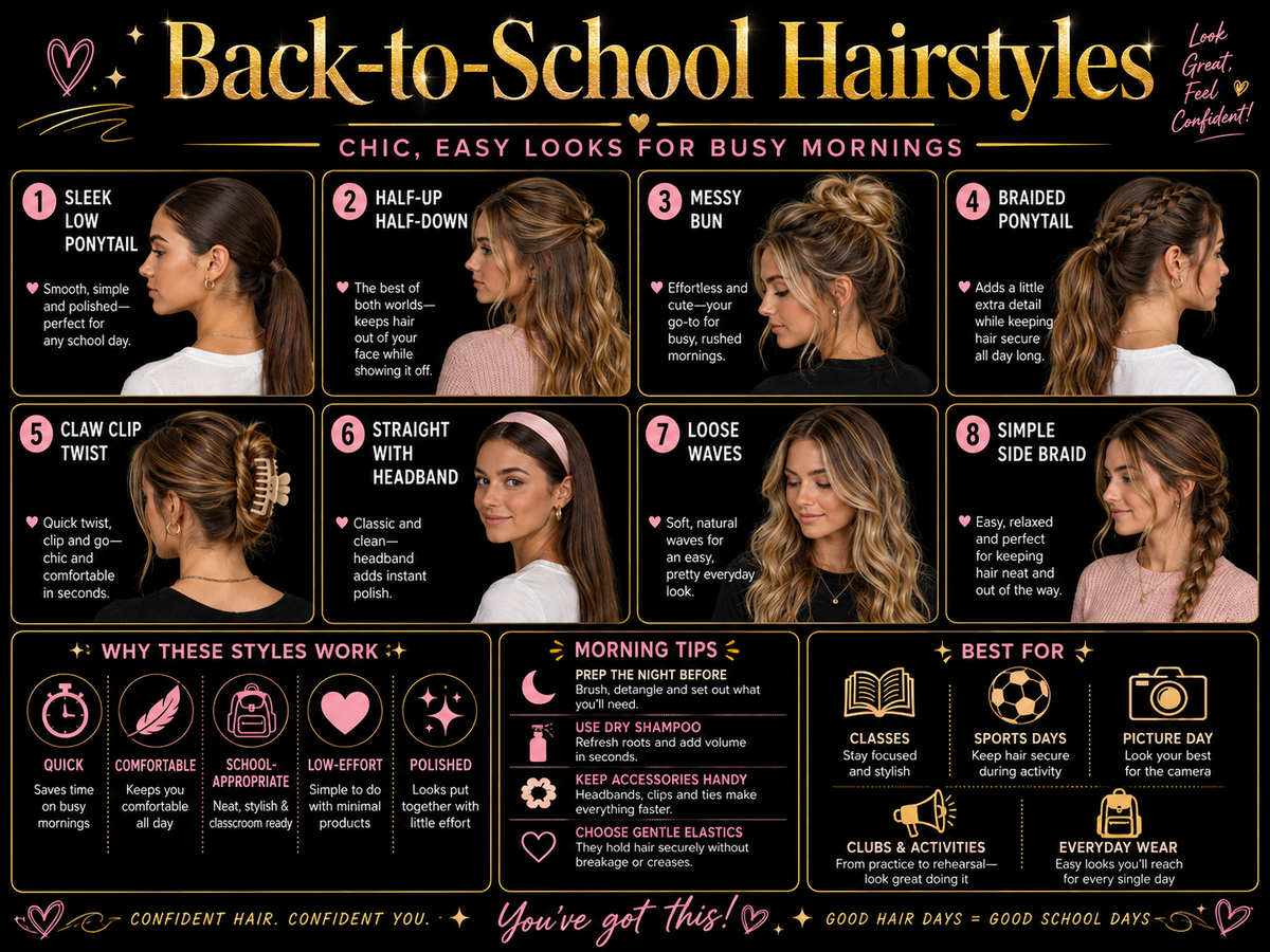 Back-to-School Hairstyles: Chic, Easy Looks for Busy Mornings