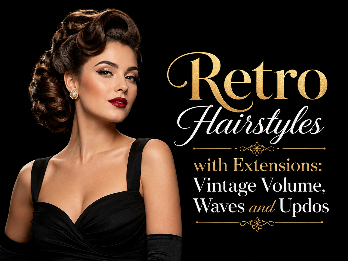 Retro Hairstyles with Extensions: Vintage Volume, Waves and Updos