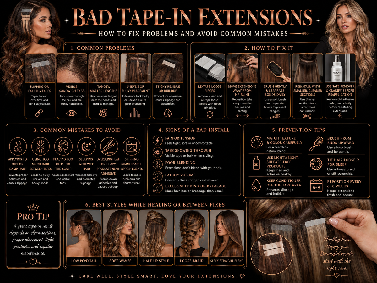 Bad Tape-In Extensions: How to Fix Problems and Avoid Common Mistakes