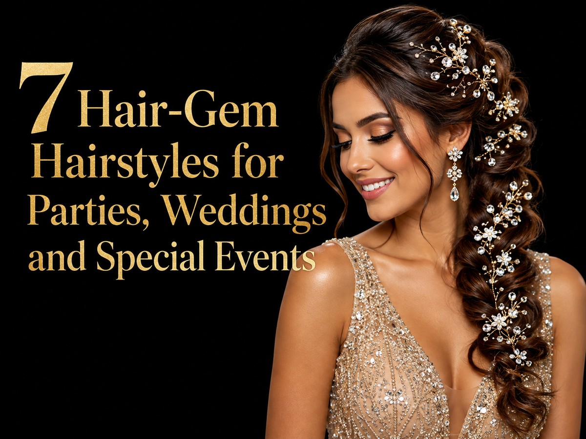 7 Hair-Gem Hairstyles for Parties, Weddings and Special Events