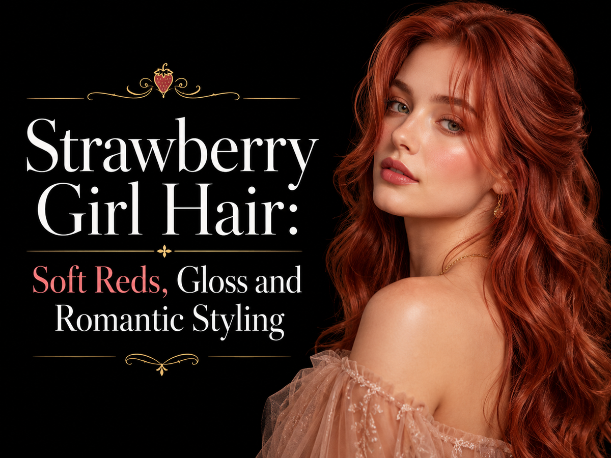 Strawberry Girl Hair: Soft Reds, Gloss and Romantic Styling