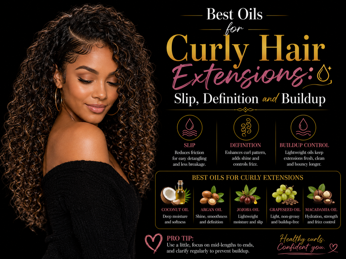 Best Oils for Curly Hair Extensions: Slip, Definition and Buildup