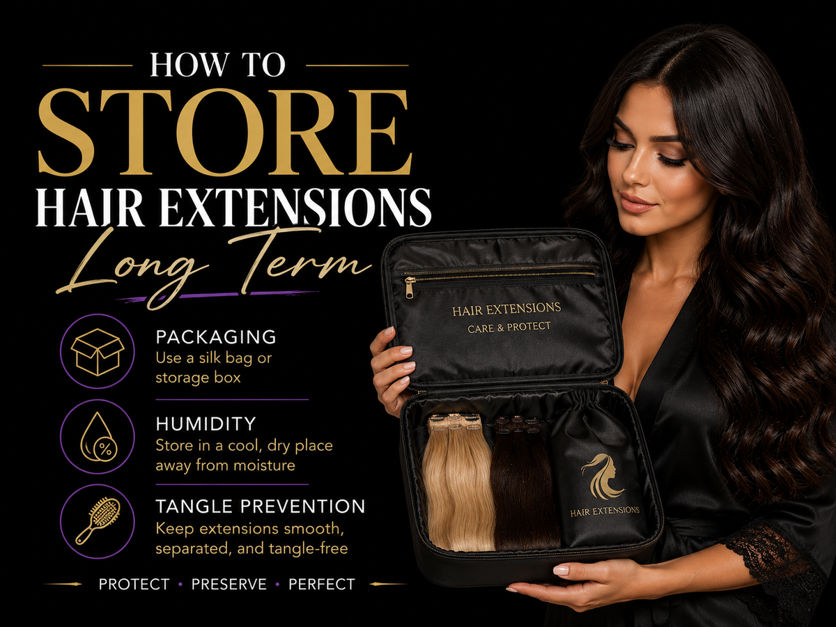 How to Store Hair Extensions Long Term: Packaging, Humidity and Tangle Prevention