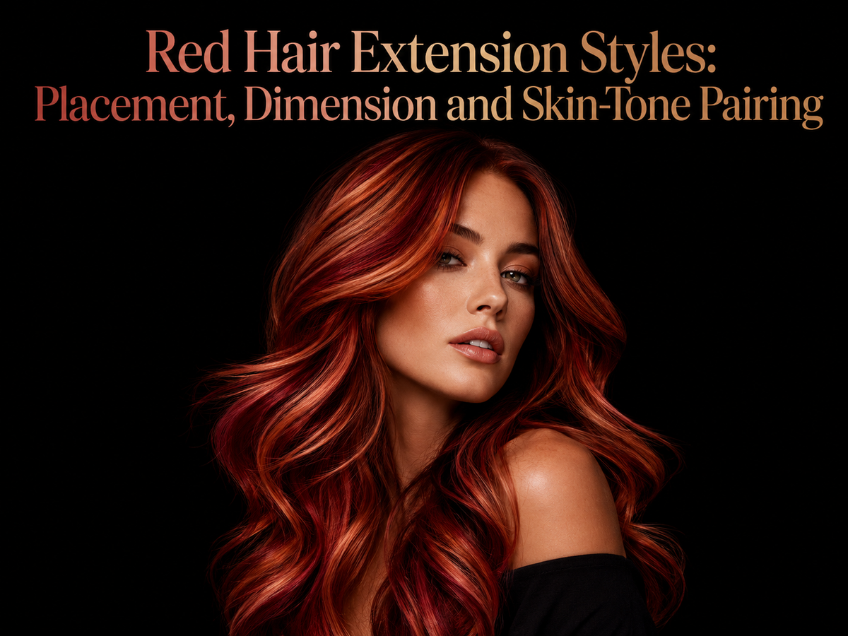 Red Hair Extension Styles: Placement, Dimension and Skin-Tone Pairing