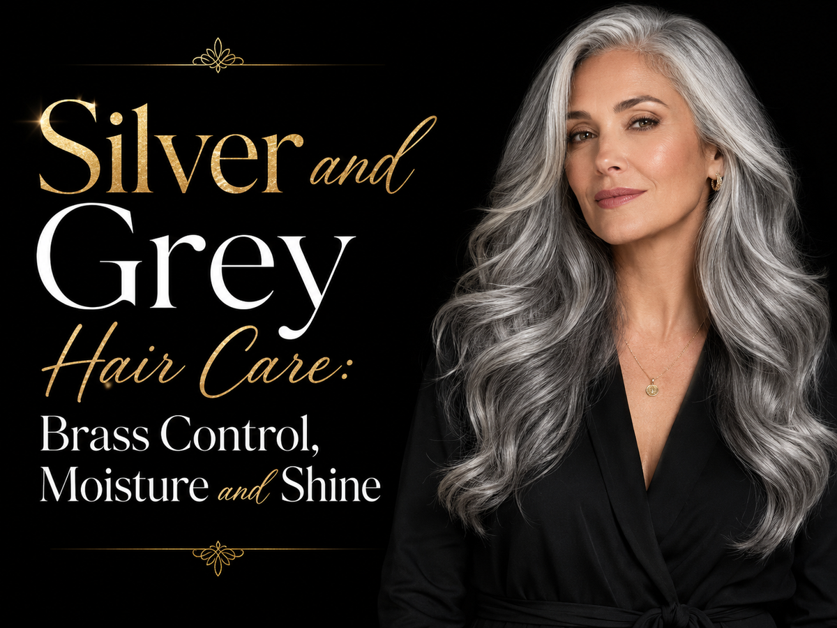 Silver and Grey Hair Care: Brass Control, Moisture and Shine