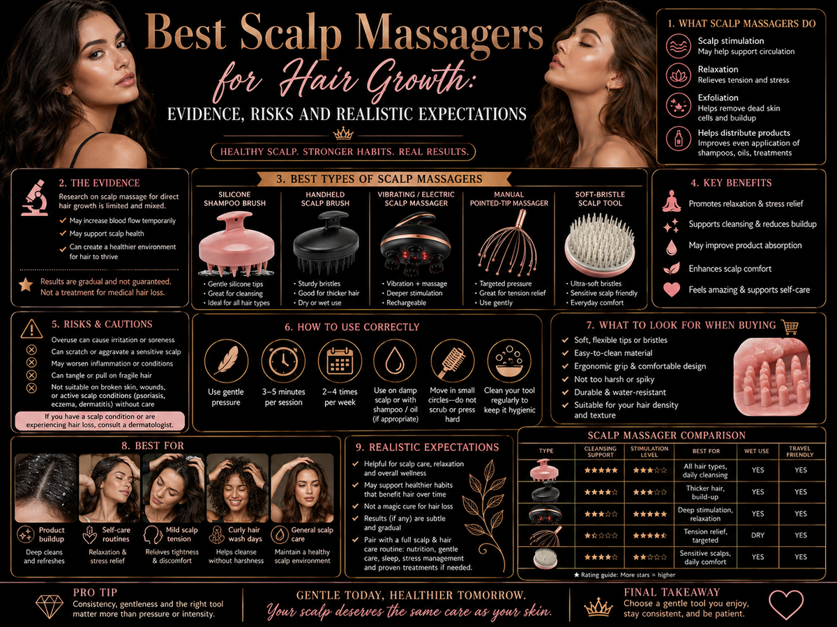Best Scalp Massagers for Hair Growth: Evidence, Risks and Realistic Expectations