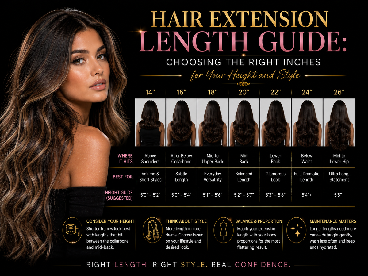 Hair Extension Length Guide: Choosing the Right Inches for Your Height and Style