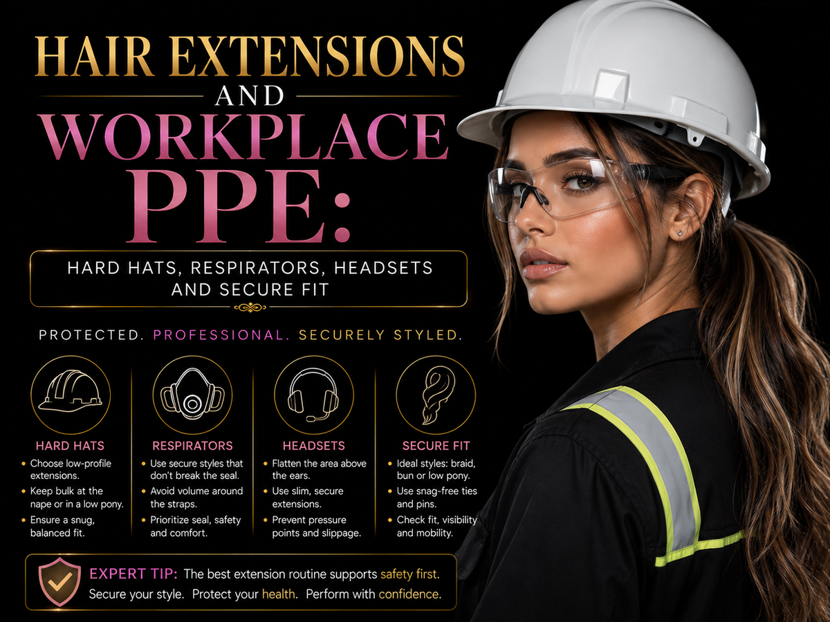 Hair Extensions and Workplace PPE: Hard Hats, Respirators, Headsets and Secure Fit