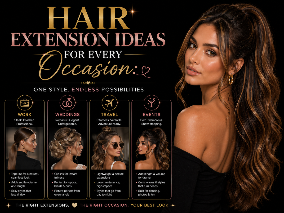 Hair Extension Ideas for Every Occasion: Work, Weddings, Travel and Events