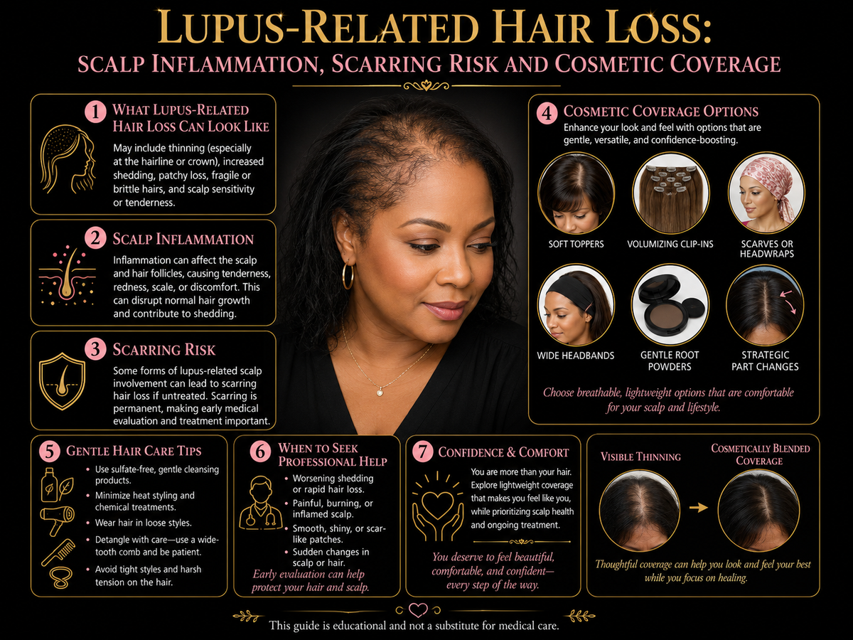 Lupus-Related Hair Loss: Scalp Inflammation, Scarring Risk and Cosmetic Coverage