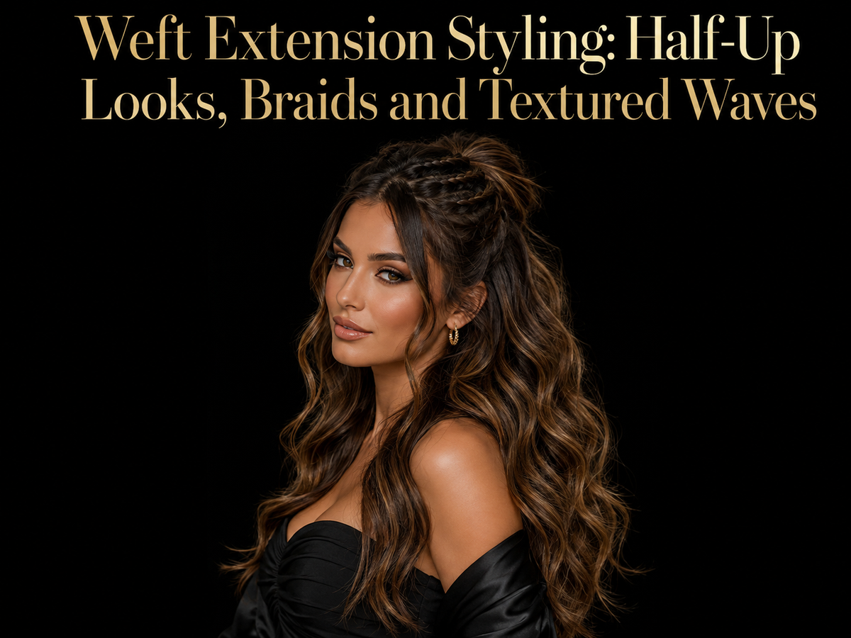 Weft Extension Styling: Half-Up Looks, Braids and Textured Waves