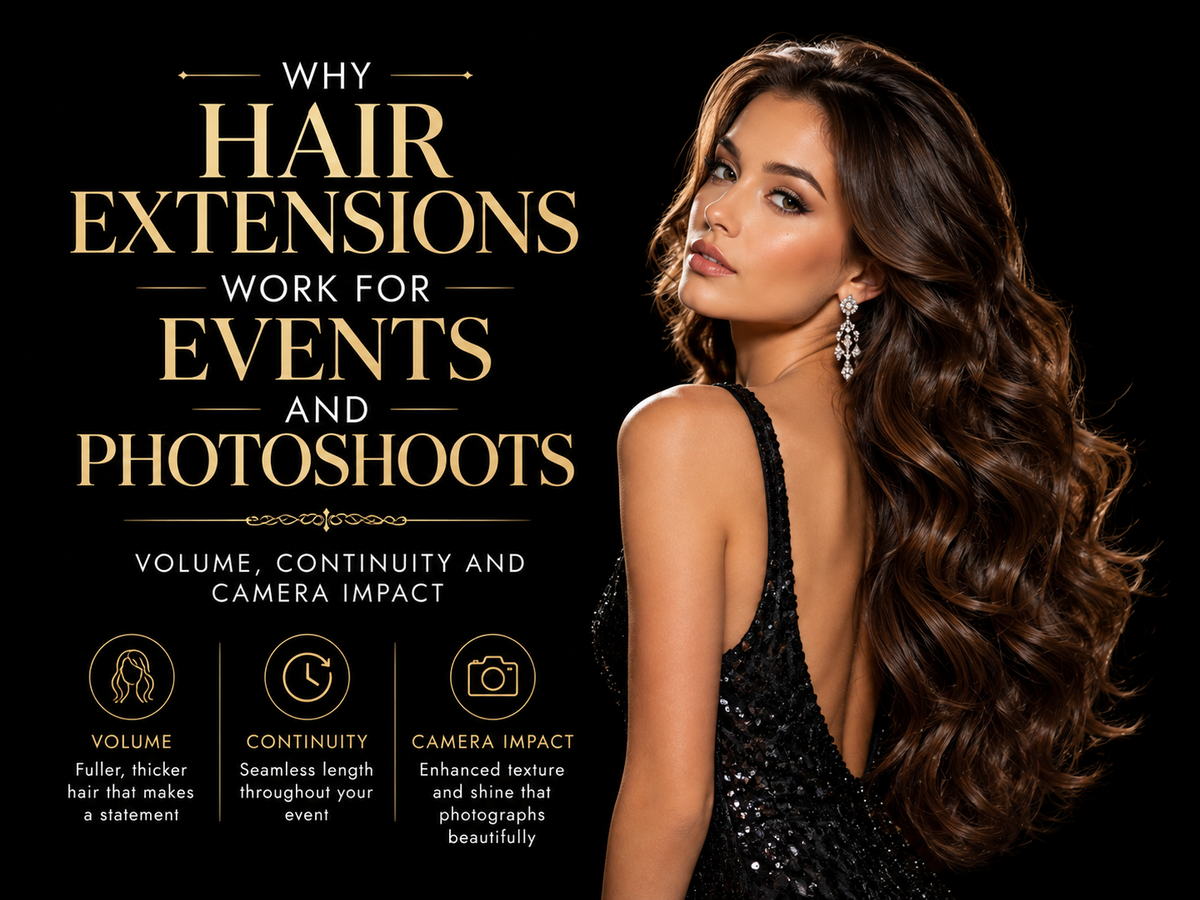 Why Hair Extensions Work for Events and Photoshoots: Volume, Continuity and Camera Impact