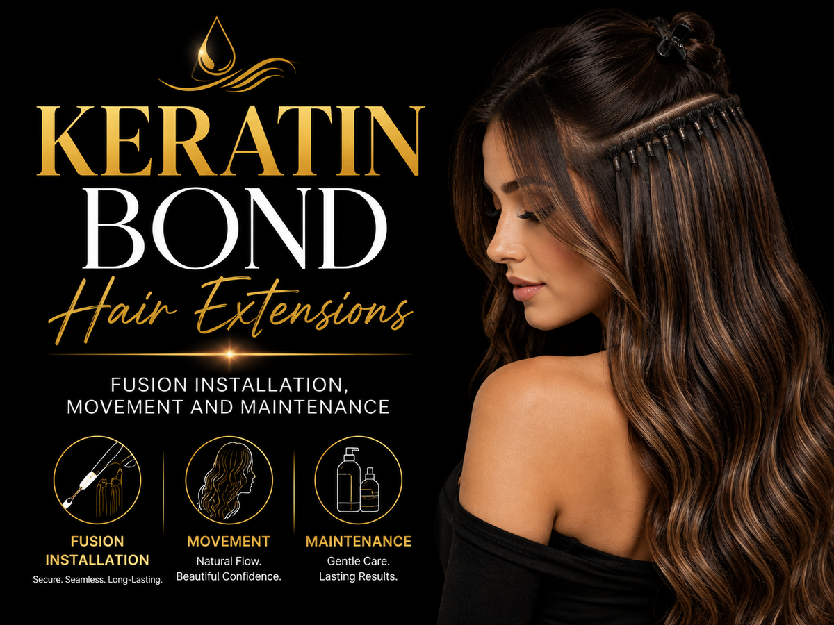 Keratin Bond Hair Extensions: Fusion Installation, Movement and Maintenance
