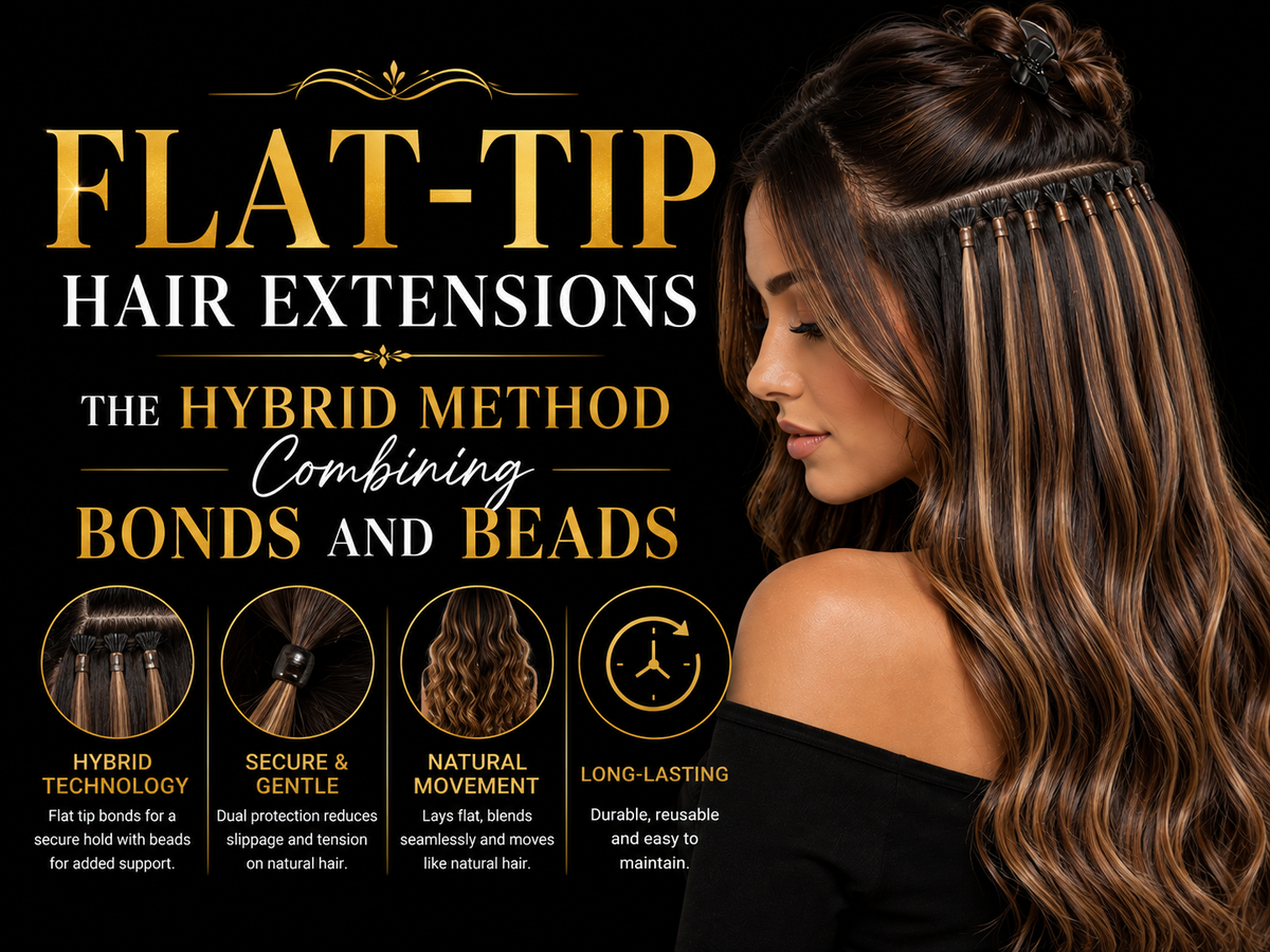 Flat-Tip Hair Extensions: The Hybrid Method Combining Bonds and Beads