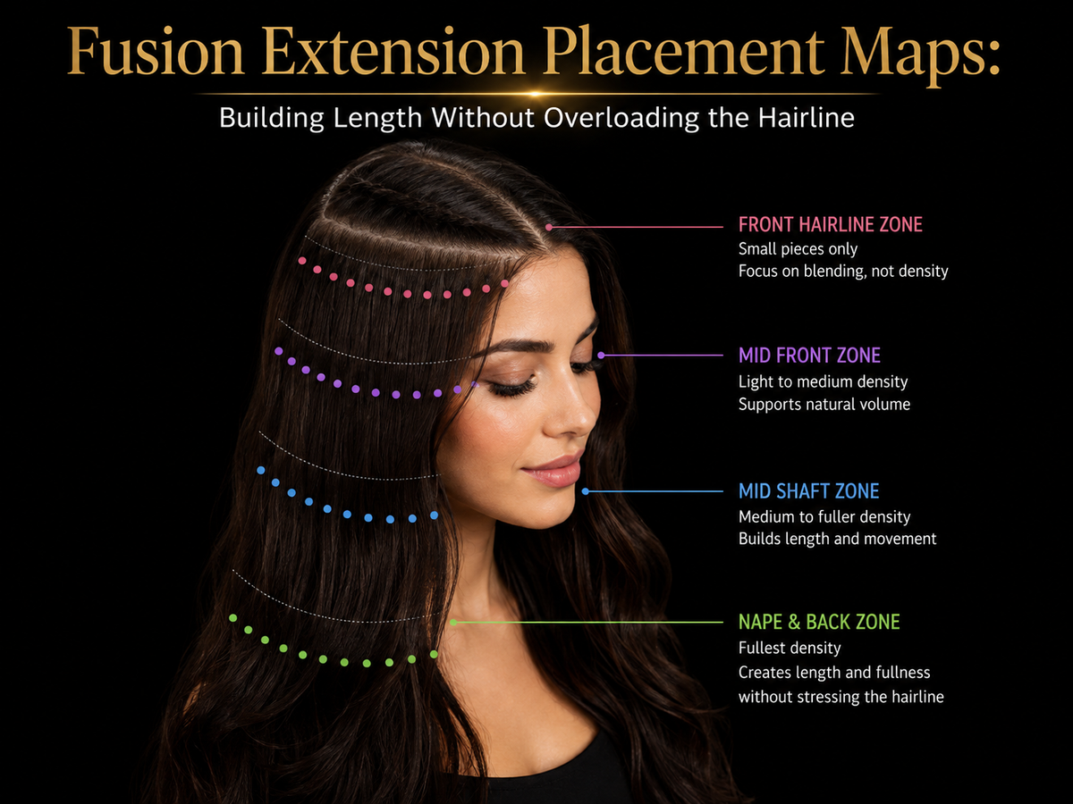 Fusion Extension Placement Maps: Building Length Without Overloading the Hairline